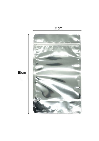 Doypack Pencereli Metalize Kilitli Kese Kağıdı - Küçük Boy - 100 Gramlık - 11x18x7 Cm. - 200 Adet