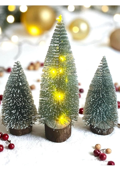 1 Adet 20 Cm Kendinden Gün Işıklı + 2 Adet 15 Cm Yılbaşı Çam Ağacı Diğer