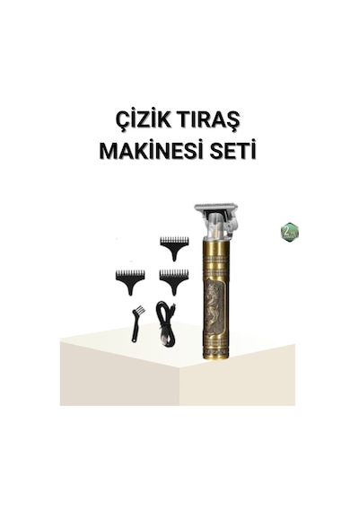 T Bıçaklı Profesyonel Çizik Tıraş Makinesi Seti 120 Dakika Kullanım Şarjlı & Kablolu 1 - 2 Saat