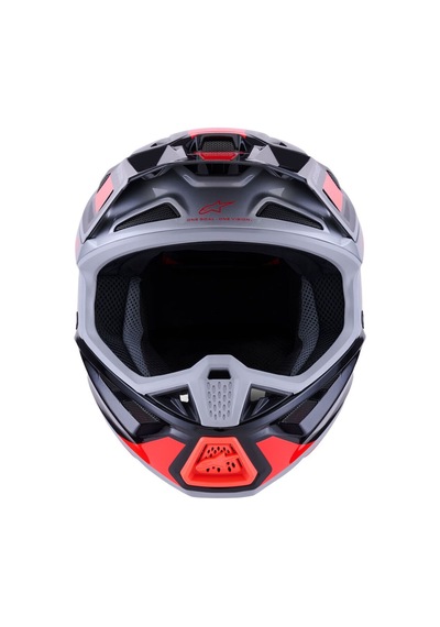 Alpinestars S- M7 Rıs Off-Road Kaskı Kırmızı Gümüş Sarı Gri