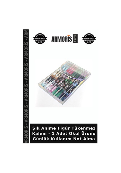 Şık Anime Figür Tükenmez Kalem - 1 Adet Okul Ürünü Günlük Kullanım Not Alma Çok Renkli