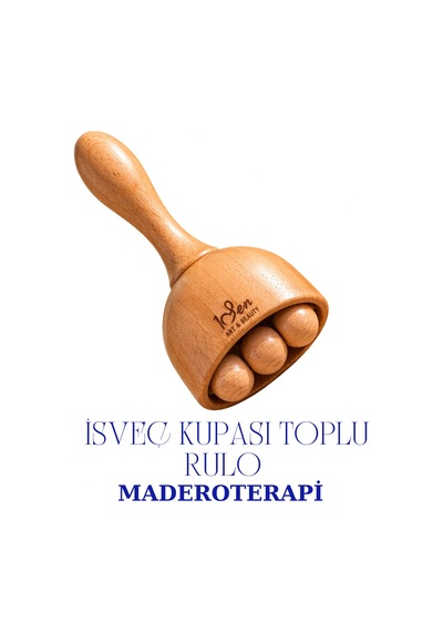Maderoterapi İsveç Kupası Vakumlu Toplu Rulo Ahşap Masaj Aleti