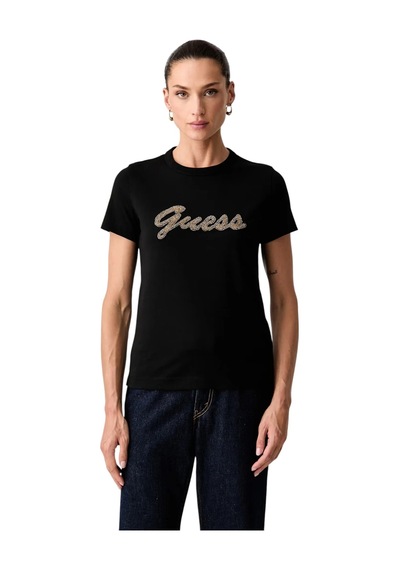 Guess Beads Kadın Regular Fit T-shirt W6yı29k4348 Siyah