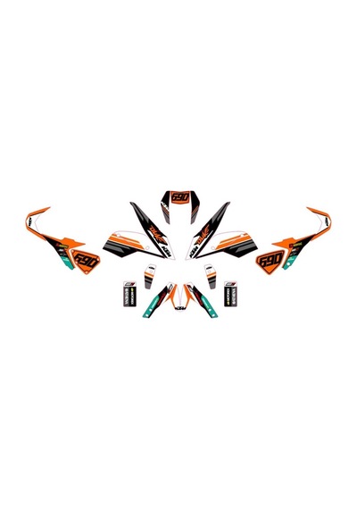 KTM DUKE 690 - ATHENA X MOTOREX Mavi Turuncu Karşık Desenli Kapla