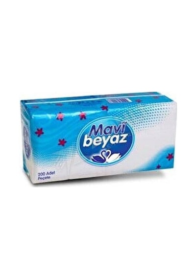 3 Adet Mavi Beyaz Peçete 23 X 24 200 Lü