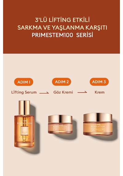 Cilde Sıkı Ve Elastik Görünüm Kazandıran Bakım Seti Time Revolution Primestem100 Set