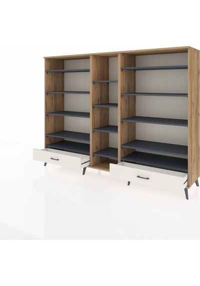 Hyperion Dolap 14 Raflı 2 Çekmeceli 220x44x163 Çam-antrasit/ayta Çam-antrasit/aytaşı Hyperion Dolap 14 Raflı 2 Çekmeceli 220x44x163 Çam-antrasit/ayta Çam-antrasit/aytaşı