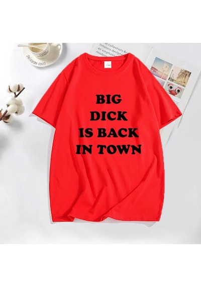 Flood Of Style T Shirt Komik Streetwear Erkekler Kısa Kollu Kırmızı