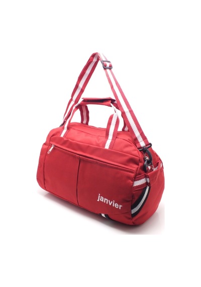 Janvıer Kırmızı Unisex Orta Boy Spor Çantası Kırmızı