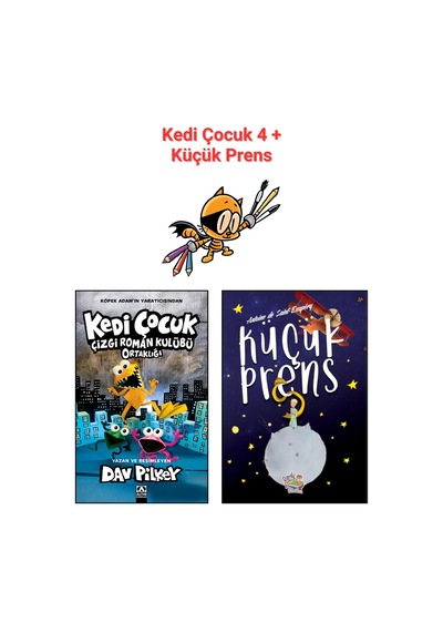 Kedi Çocuk-4 Çizgi Roman Kulübü Ortaklığı + Küçük Prens, 2 Kitap Set