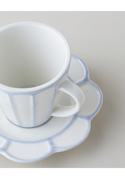 English Home Soft Cloud Stoneware 4 Parça 2 Kişilik Kahve Fincan Takımı 70 Ml Açık Mavi