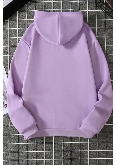 Uyguntarz Unisex Michigan Baskılı Sweatshirt Lila