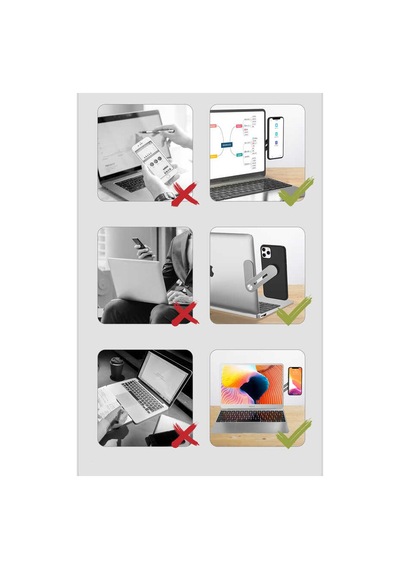 Ecruz Sj05 Laptop - Monitör Telefon Tutucu-gümüş