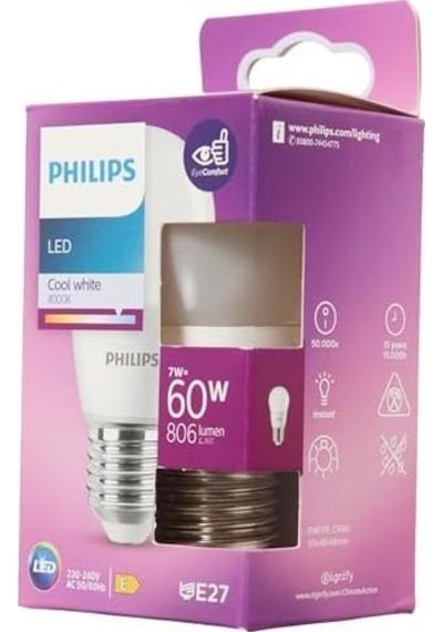 Led 60w P48 E27 Cw Gün Işığı 4000k Dim Edilmez Beyaz