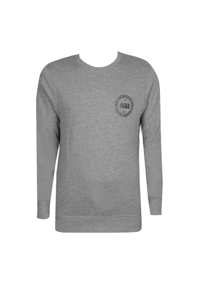 Jack & Jones Erkek Sweatshırt 12155835-lıght-grey 12155835-lıght-grey Gri Gri