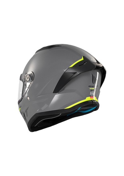 Mt Stinger 2 Ff126 Solid A12 Gloss Grey Full Face Motosiklet Kaskı Gri