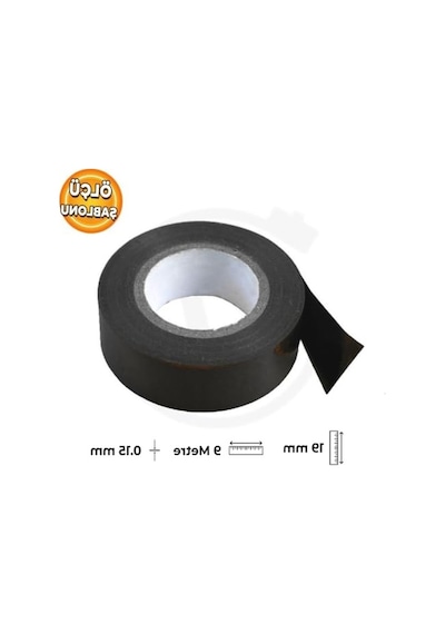 Elektrik İzolasyon Bandı, Siyah, 19mm X 10 Yards