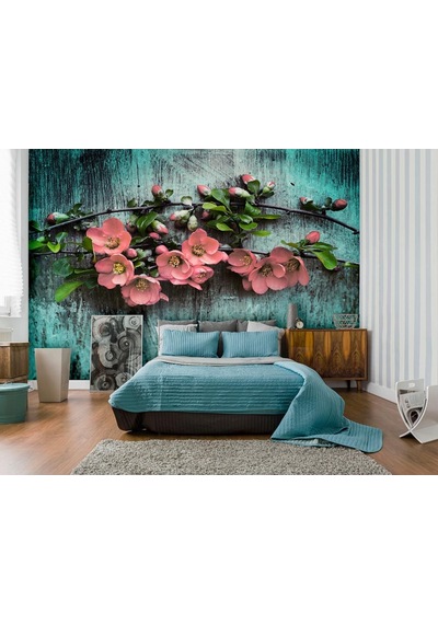 3 Boyutlu Romantik Çiçekler Duvar Kağıdı