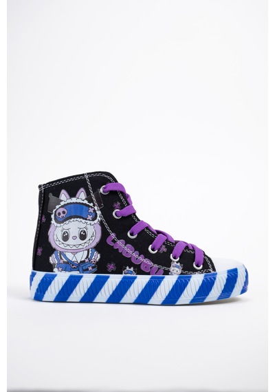 Scarpe Magiche Labubu Desenli Keten Bilekli Fermuarlı Çocuk Sneaker 31-35 Numara Arası Işıksızdır Siyah Scarpe Magiche Labubu Desenli Keten Bilekli Fermuarlı Çocuk Sneaker 31-35 Numara Arası Işıksızdır Siyah