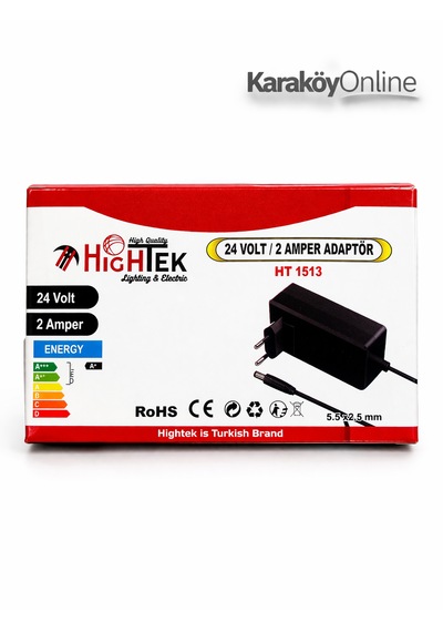 24v 2a Adaptör 5.5x2.5mm Jack Uçlu Priz Tipi Plastik Kasa Güç Kaynağı