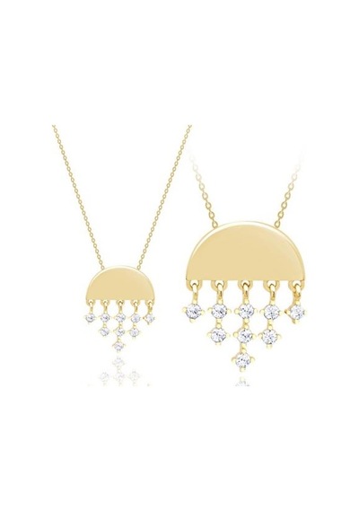 Diamond Line-Gülaylar - Sarı Altın 14 Ayar Koleksiyon Kolye N11.25233