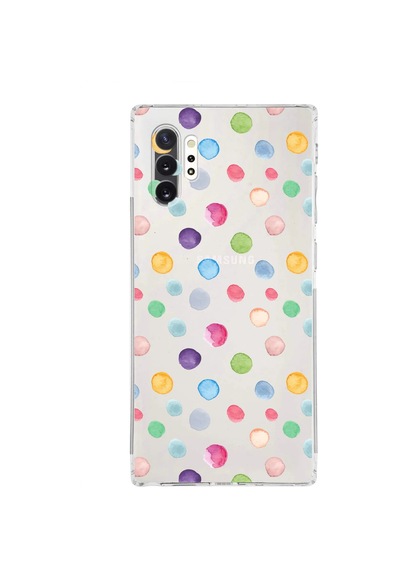 Samsung Galaxy Note 10 Plus İle Uyumlu Water Color 6 Kamera Korumalı Şeffaf Kılıf Şeffaf