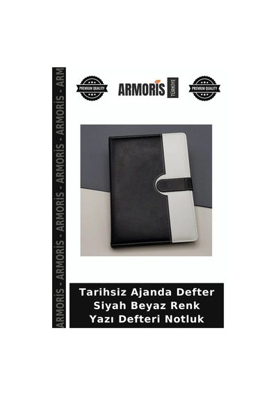 Tarihsiz Ajanda Defter Siyah Beyaz Renk Yazı Defteri Notluk Çok Renkli