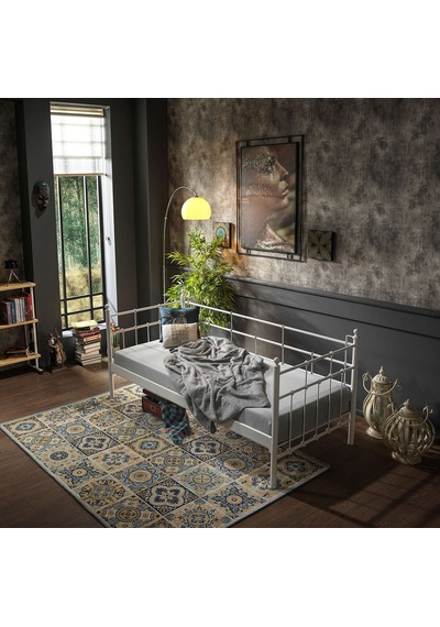 Bedliga Lalas Daybed Ferforje Metal Tek Kişilik Karyola 90X200 (489966383)