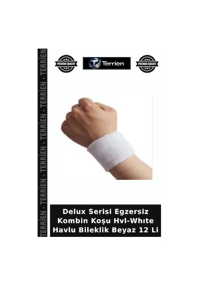 Delux Serisi Egzersiz Kombin Koşu Hvl-whıte Havlu Bileklik Beyaz 12 Li