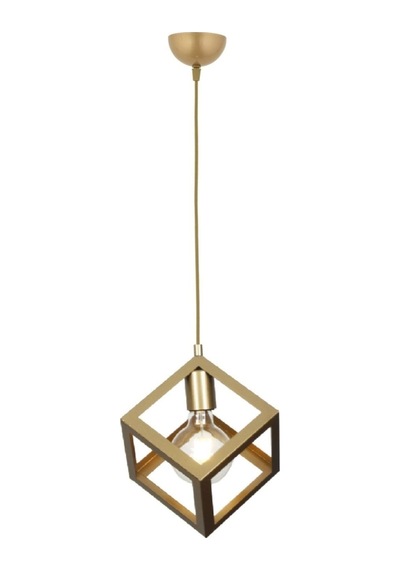 Rustik Model Geometrik Sarkıt Metal Küp Avize