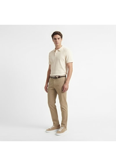 Nautica Erkek Krem Slim Fit Polo Yaka T-shirt Düz K65302t Krem
