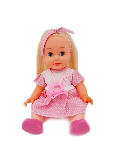 Altını Islatan Masal Anlatan Biberon ve Emzikli 32 CM Roza Bebek