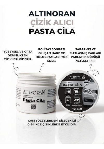 Araba Çizik  Hare Hologram  Cam Çizik  Oto Far Temizleyici Pasta Cila 150 Gr