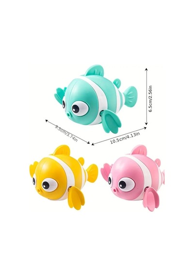 Kurmalı Balık Bebek Banyo Oyuncağı Sarı