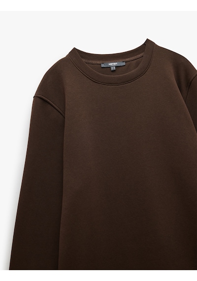 Koton Pamuklu Uzun Kollu Şardonlu Bisiklet Yaka Erkek Basic Sweatshirt Kahverengi 7wam70002mk Kahve Koton Pamuklu Uzun Kollu Şardonlu Bisiklet Yaka Erkek Basic Sweatshirt Kahverengi 7wam70002mk Kahve