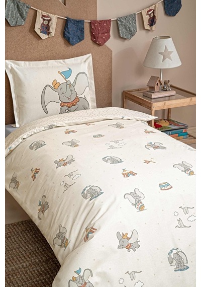 Disney Nevresim Takımı Ranforce Bebe Dumbo Sweet Bej