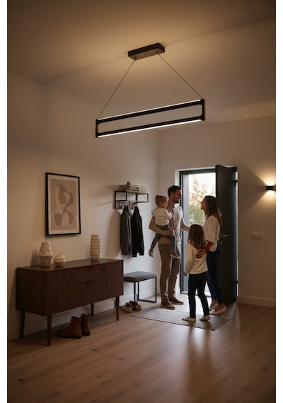 Orion Gold Lineer Led Sarkıt Avize Kumandalı Dim Edilebilir Aşağı Işık Beyaz Işık