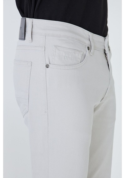Açık Gri Erkek Gabardin Spor Pantolon Taş