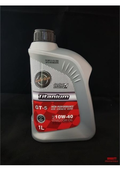 Lubrico 102 10/40   (10W40  10 40 )1Lt Lubrico Titanium Gt-5  W