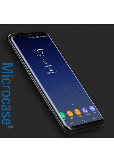 Samsung Uyumlu S8 3D Curved Full Ekran Tempered Glass Cam Koruma