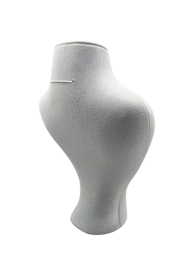 Yerli Üretim Zeus Model Süet Kumaş Gri Renk 29/ 22 Cm Takım Kolye Sergileme Mankeni Çok Renkli