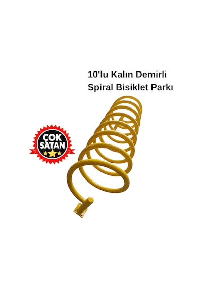 10'lu Spiral Bisiklet Park Yeri - 150 X 50 X 70 Cm