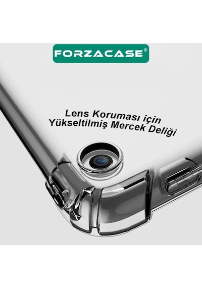 Forzacase Samsung Uyumlu Galaxy Tab A11 8.7 İnch Anti Shock Silikon Kılıf + Temperli Kırılmaz Cam - Fc014 Silikon