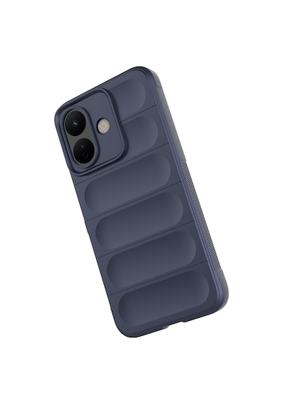 Redmi Note 17 Pro Kılıf Esnek Tpu Oyuklu Arka Yüzey Tasarımlı Etnik Silikon Kapak Lacivert