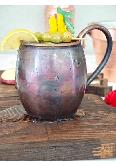 Moda Bakır Moscow Mule Kupa Bardak 600 Ml Oksit