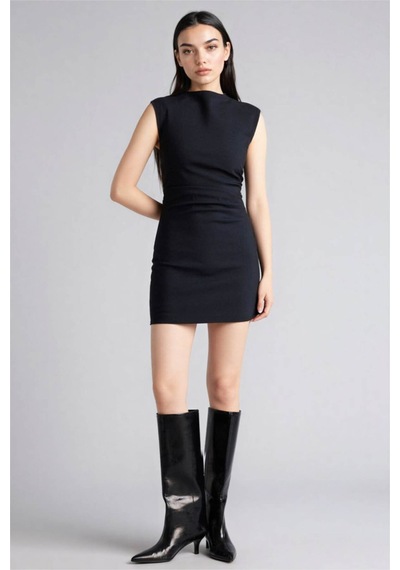 Defacto Bodycon Vücudu Saran Mini Elbise H0163ax26smnv245 Lacivert-nv245