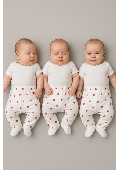 Hellobaby 3 Adet Patikli Pantolon Beyaz