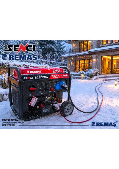 Senci Sc 8000 İv Marşlı Inverter 8 Kva Monofaze Benzinli Jeneratör
