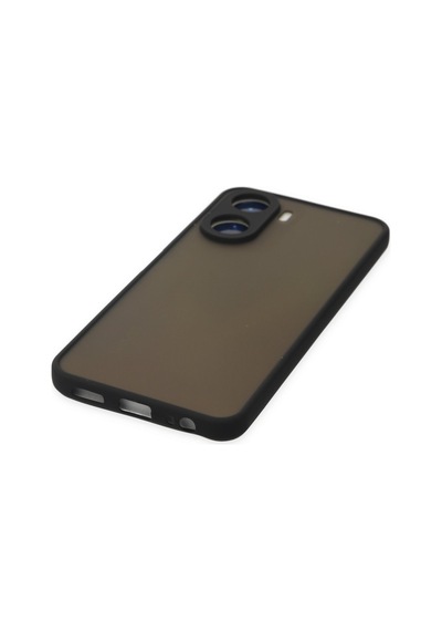 Newface Vivo Y16 Kılıf Montreal Silikon Kapak - Siyah Siyah
