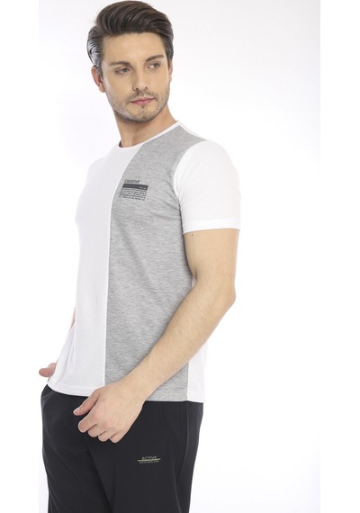 Escetic Erkek Spor, Abd Pike Interlok 1. Kalite Kumaş Beyaz Slimfit Bisik